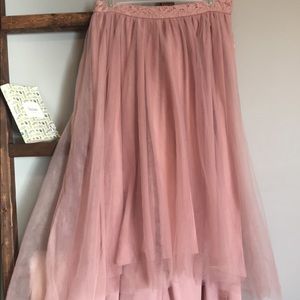 Mauve tulle skirt
